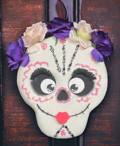 Sugar skull or día de Los muertos face 13”