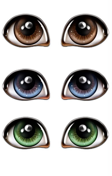Adhesive Resin Doll Eyes - Style 058