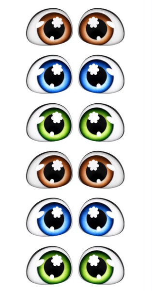 Adhesive Resin Doll Eyes - Style 057
