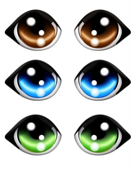 Adhesive Resin Doll Eyes - Style 056