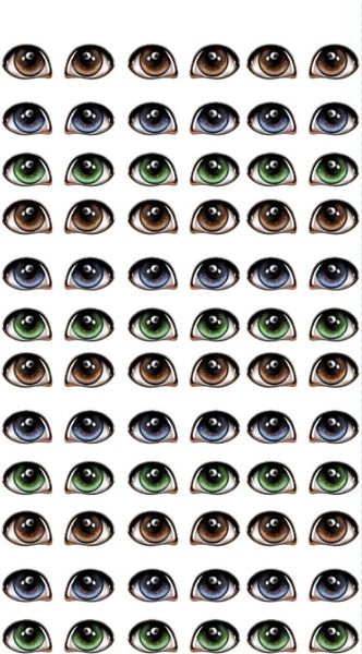 Adhesive Resin Doll Eyes - Style 058
