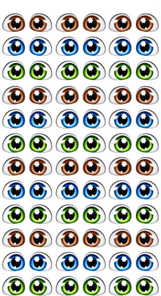 Adhesive Resin Doll Eyes - Style 057