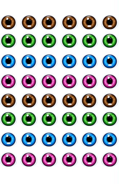 Adhesive Resin Doll Eyes - Style 052