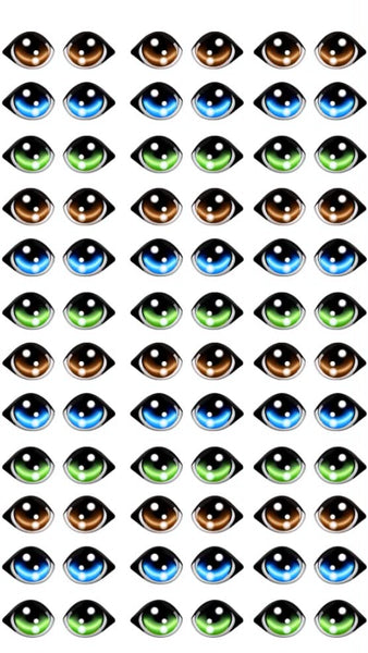 Adhesive Resin Doll Eyes - Style 056