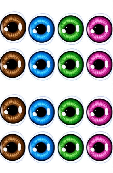 Adhesive Resin Doll Eyes - Style 052