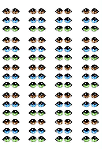 Adhesive Resin Doll Eyes - Style 056