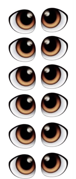 Adhesive Resin Doll Eyes - Style 054