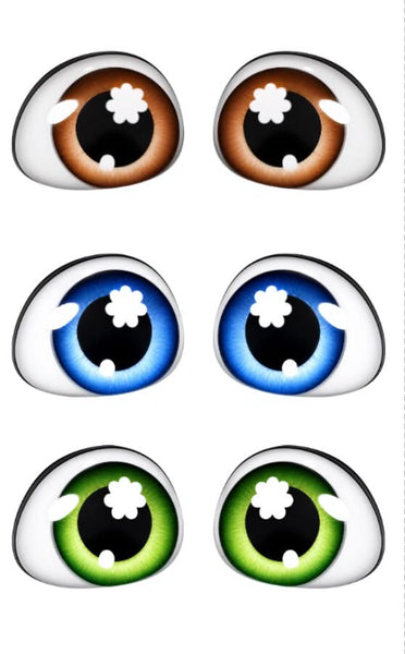 Adhesive Resin Doll Eyes - Style 057