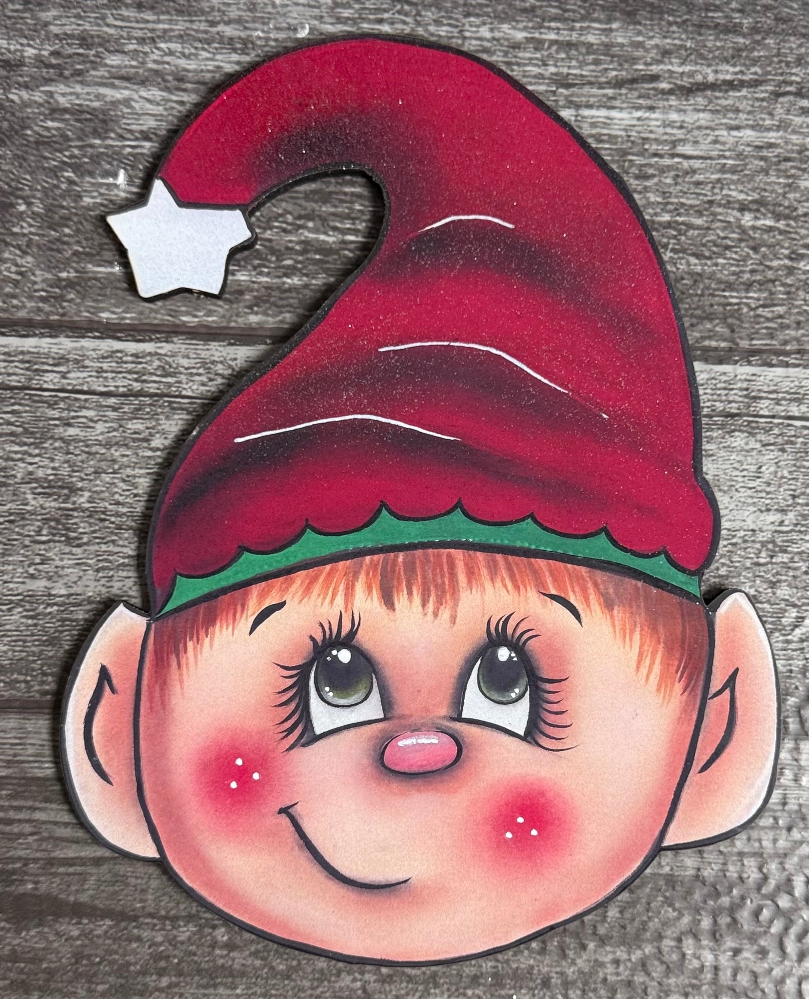 #1010 Elf Head, 12" x 9"