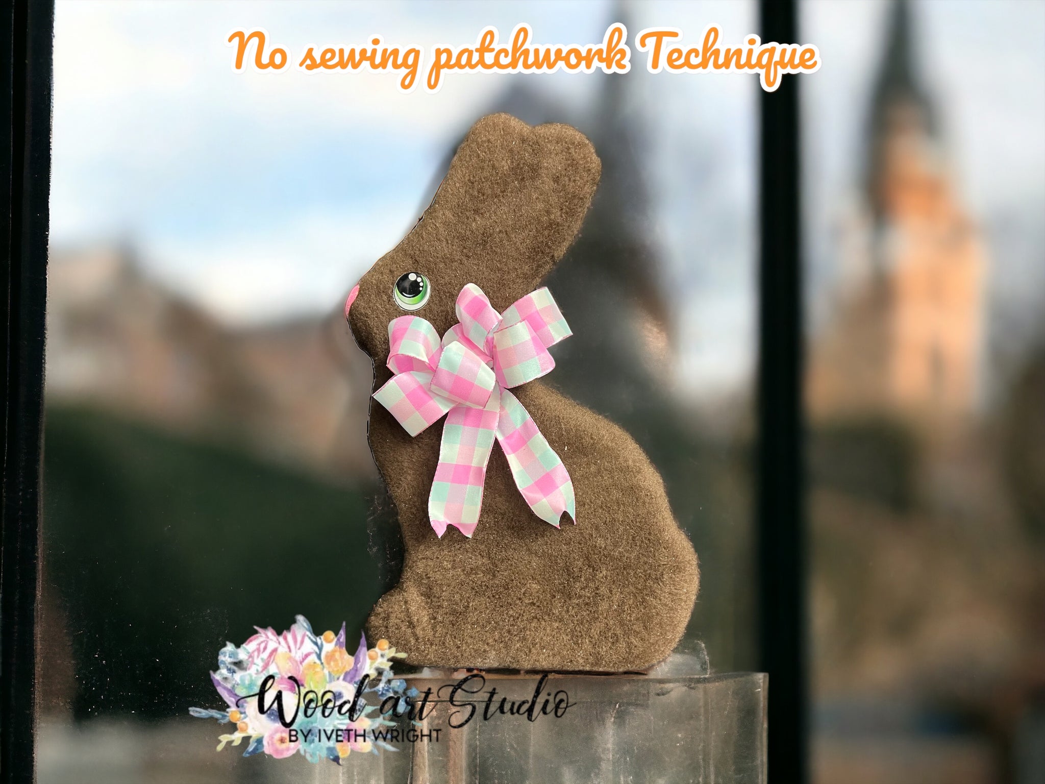 Chocolate bunny no sewing patchwork technique kit