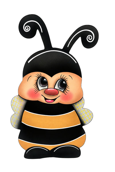 #401 Printed Bee happy face 12”