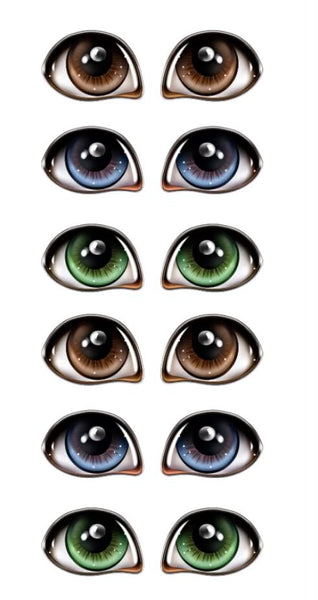Adhesive Resin Doll Eyes - Style 058