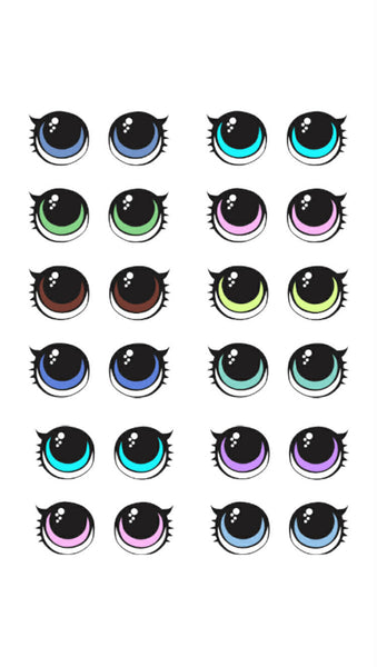 Adhesive Resin Doll Eyes - Style 008