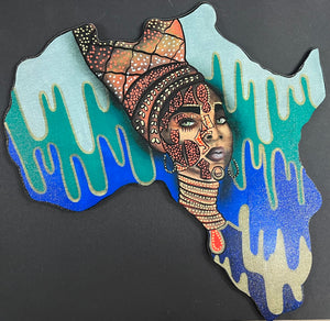 African lady with necklace 12”