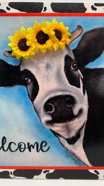 cow sign 12"