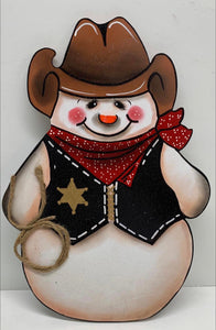 #1021 Snowman cowboy