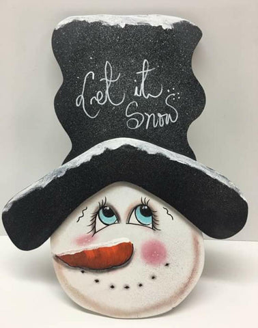 Snowman Face "Let It Snow", 14"