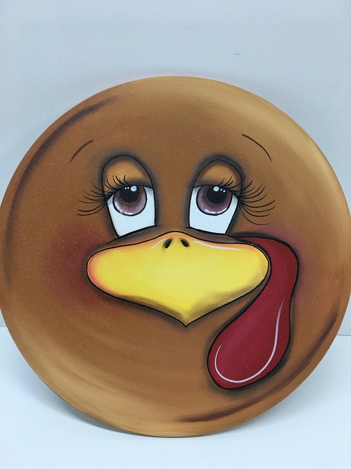 Turkey Face, 11", Round