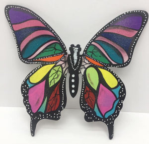#606 Multicolored butterfly 12.5"