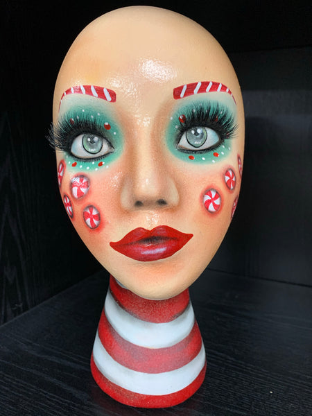 Mannequin head Candy Cane