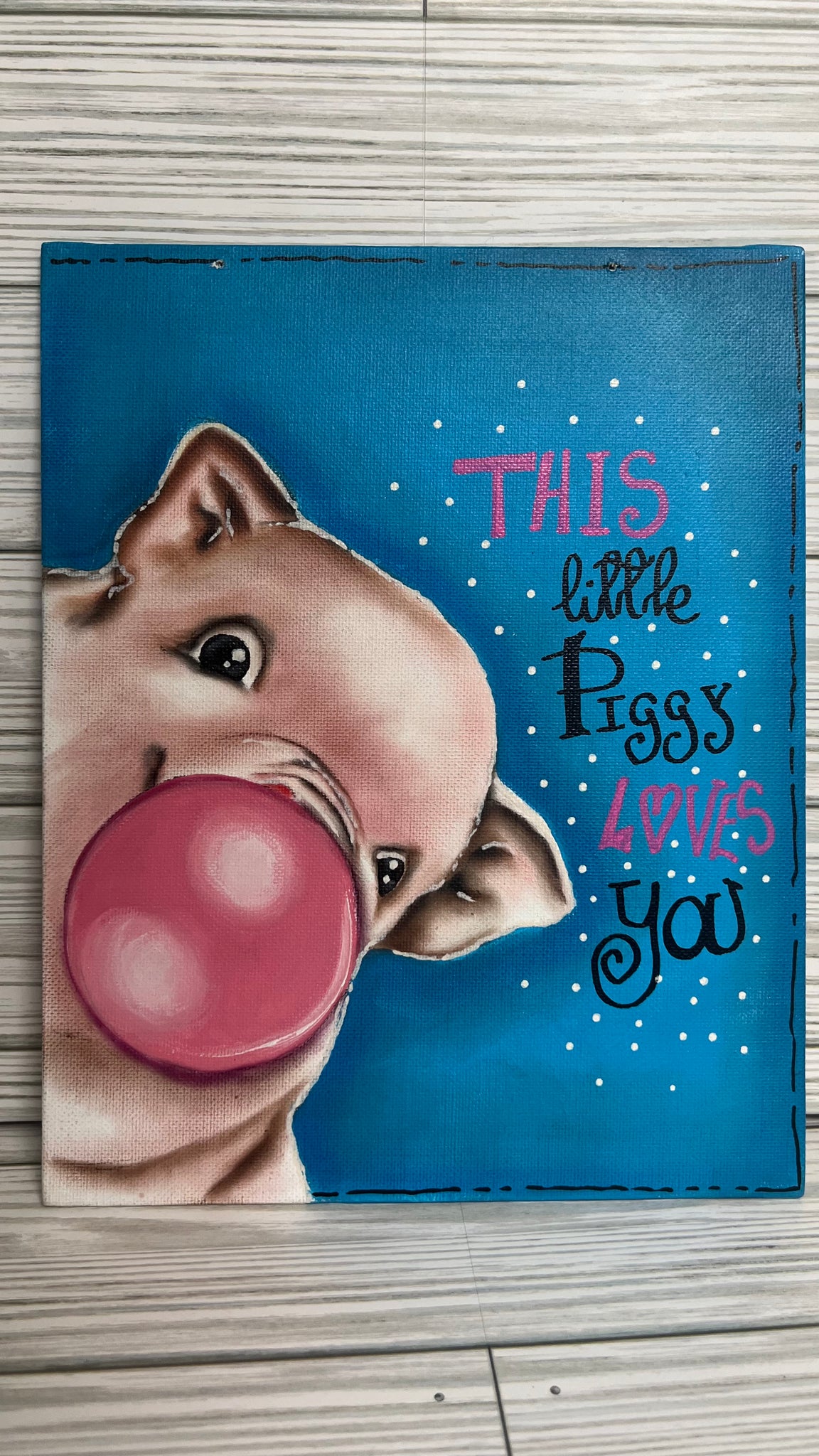 Piggy with gum