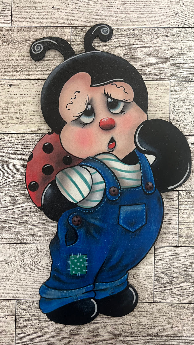 Ladybug boy in overall – WoodArtStudio