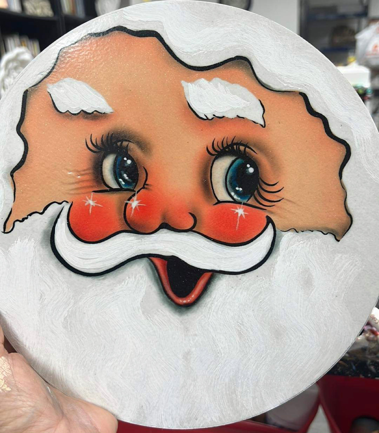 #1005 Santa Face, 12", Round