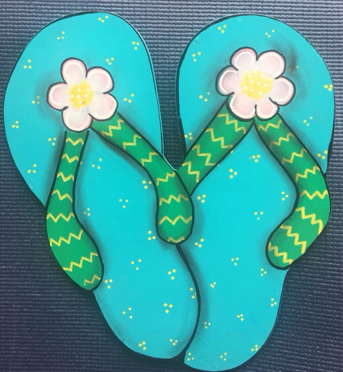 #609 Flip flops blue 12.5”