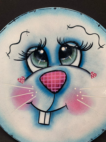 PRINTED ON WOOD BUNNY FACE 11”